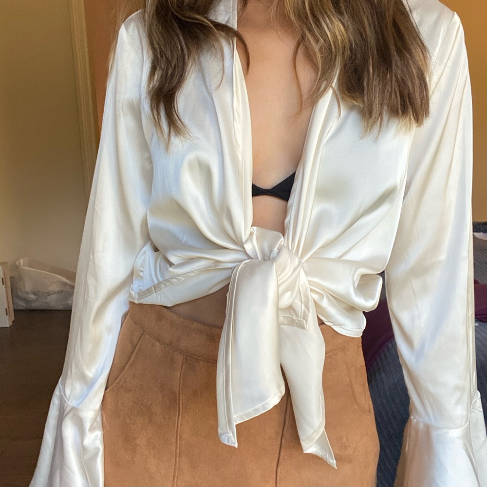 Cotton Candy LA blouse tie top - Picture 2 of 4